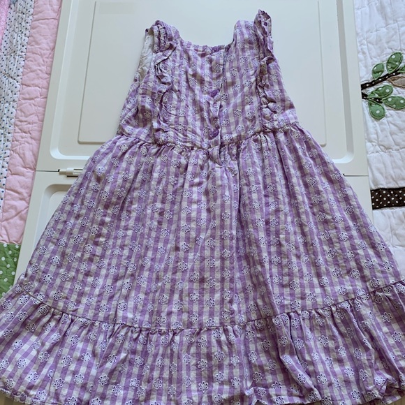 Gymboree Girls Gingham Flutter Dress 5T - Picture 2 of 2
